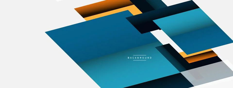 Background. Geometric diagonal square shapes and lines abstract composition 库存插图