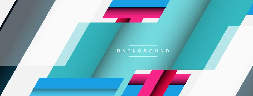 Background. Geometric diagonal square shapes and lines abstract composition イラスト素材