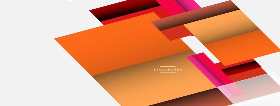 Background. Geometric diagonal square shapes and lines abstract composition Stock Illustration