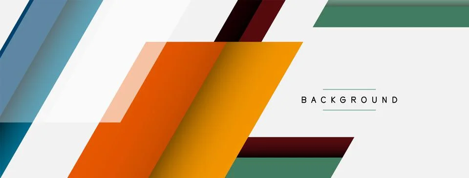 Background. Geometric diagonal square shapes and lines abstract composition Stock Illustration
