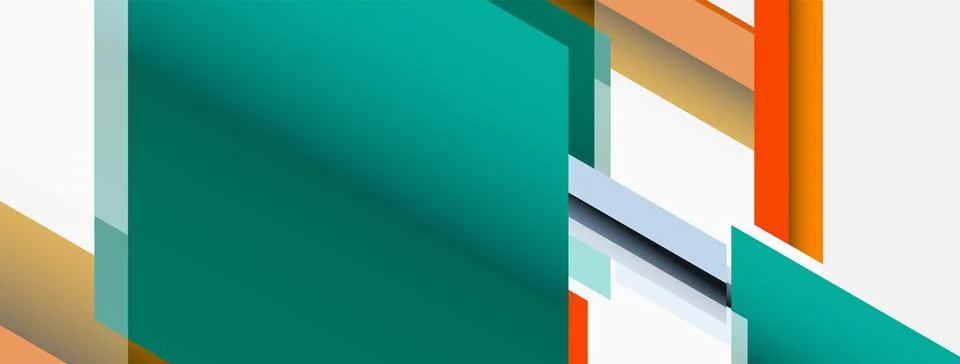 Background. Geometric diagonal square shapes and lines abstract composition Illustrazione stock