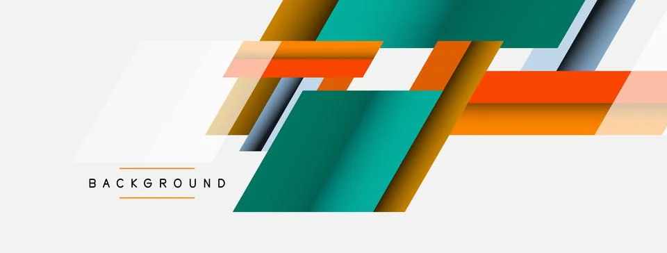 Background. Geometric diagonal square shapes and lines abstract composition Stock Illustration