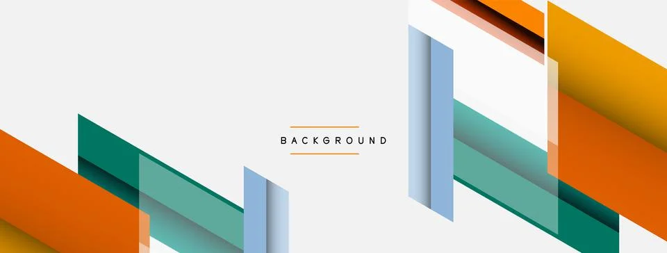 Background. Geometric diagonal square shapes and lines abstract composition Stock Illustration