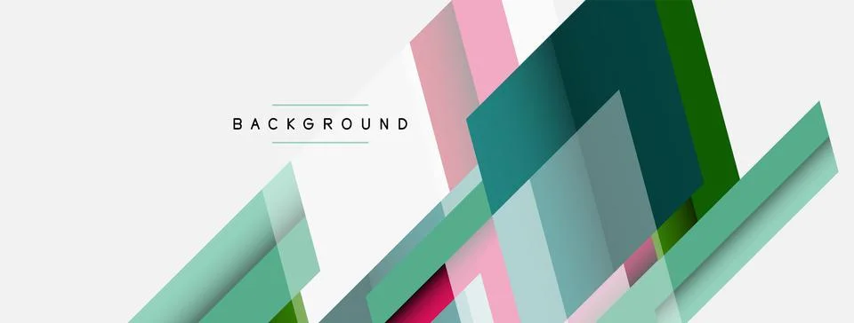 Background. Geometric diagonal square shapes and lines abstract composition Stockillustratie