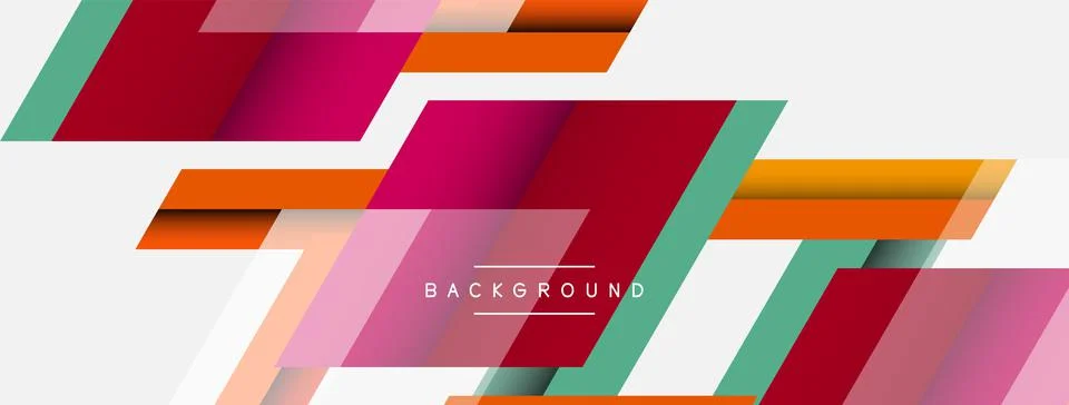 Background. Geometric diagonal square shapes and lines abstract composition Stock Illustration