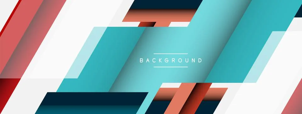 Background. Geometric diagonal square shapes and lines abstract composition Stock Illustration