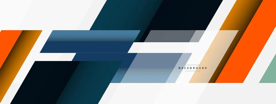 Background. Geometric diagonal square shapes and lines abstract composition Stock Illustration