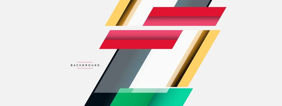 Background. Geometric diagonal square shapes and lines abstract composition 库存插图
