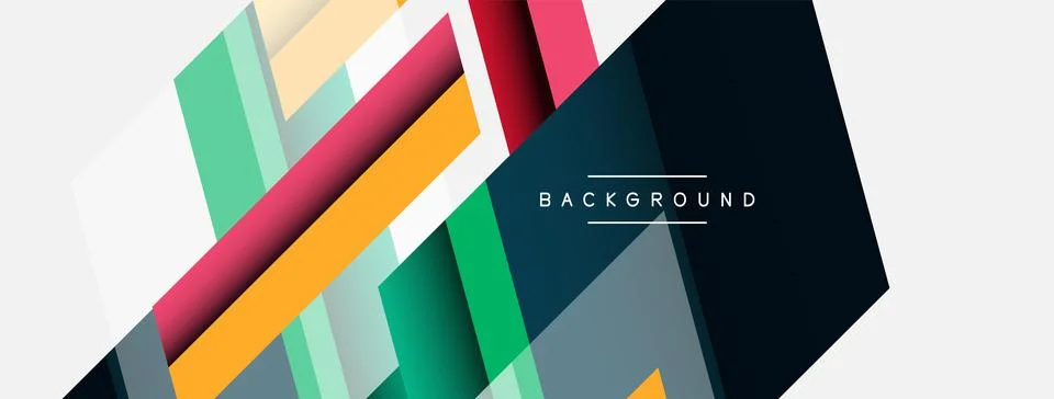 Background. Geometric diagonal square shapes and lines abstract composition Stockillustratie