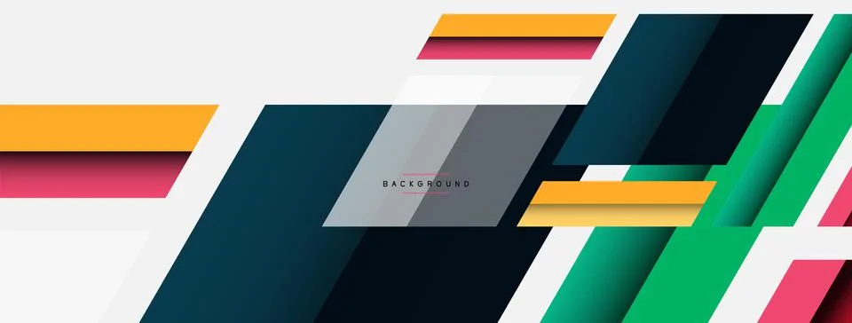 Background. Geometric diagonal square shapes and lines abstract composition Stockillustratie