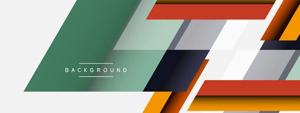 Background. Geometric diagonal square shapes and lines abstract composition 库存插图