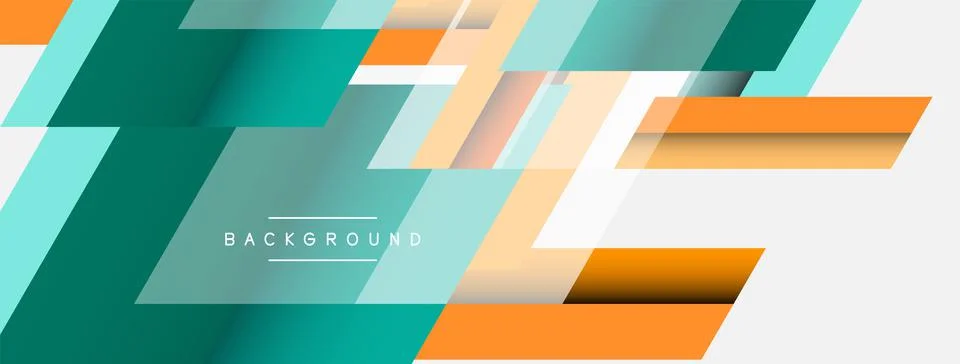 Background. Geometric diagonal square shapes and lines abstract composition 库存插图