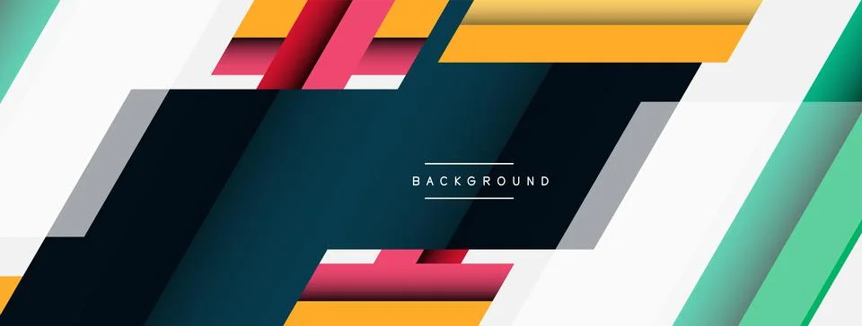 Background. Geometric diagonal square shapes and lines abstract composition Stockillustratie