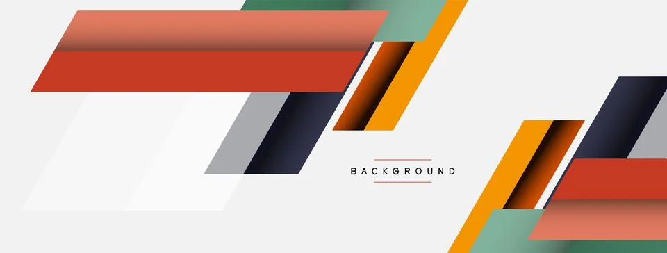 Background. Geometric diagonal square shapes and lines abstract composition Stock Illustration