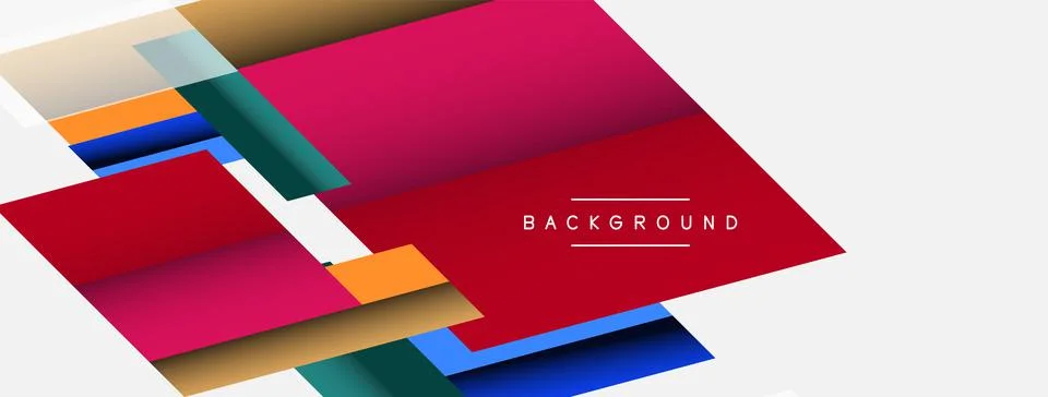 Background. Geometric diagonal square shapes and lines abstract composition 库存插图