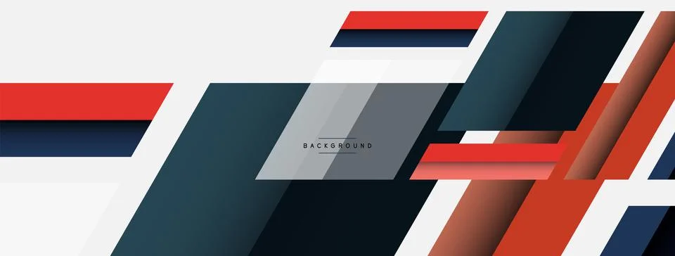 Background. Geometric diagonal square shapes and lines abstract composition Illustrazione stock