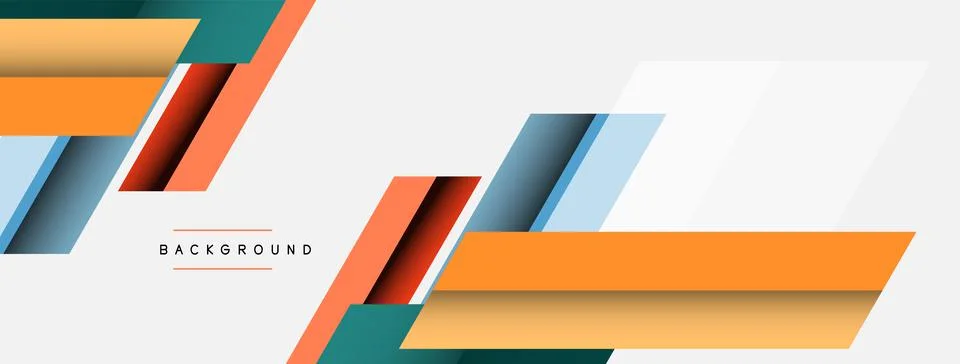 Background. Geometric diagonal square shapes and lines abstract composition Stock Illustration