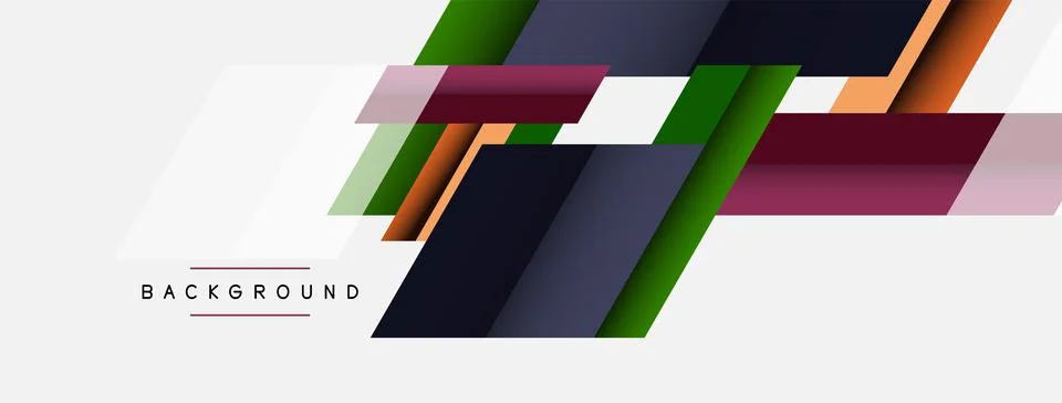 Background. Geometric diagonal square shapes and lines abstract composition Stock Illustration