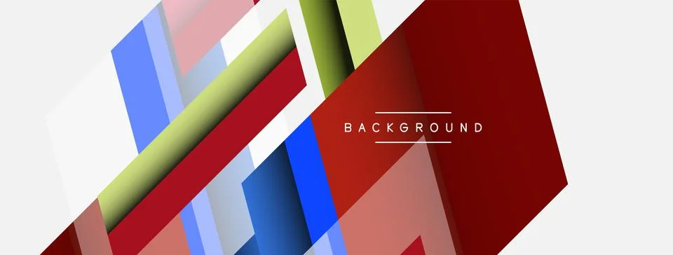 Background. Geometric diagonal square shapes and lines abstract composition Stock Illustration