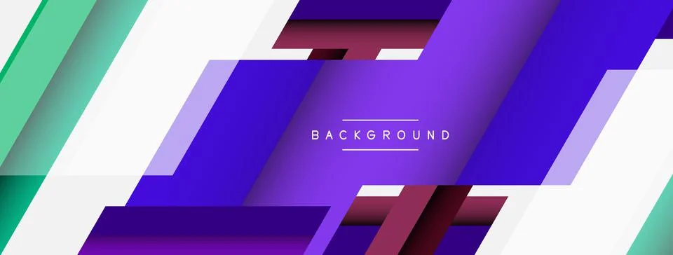 Background. Geometric diagonal square shapes and lines abstract composition Stockillustratie
