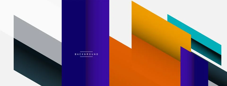Background. Geometric diagonal square shapes and lines abstract composition Stock Illustration