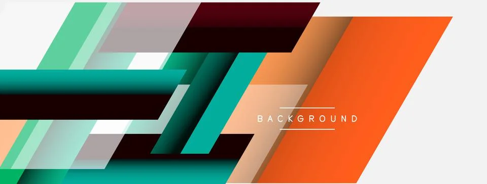 Background. Geometric diagonal square shapes and lines abstract composition 库存插图