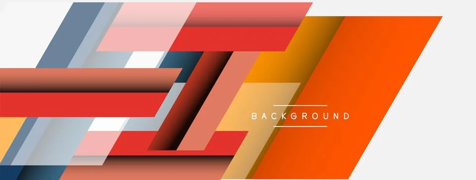 Background. Geometric diagonal square shapes and lines abstract composition 库存插图