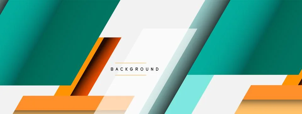 Background. Geometric diagonal square shapes and lines abstract composition Stock Illustration