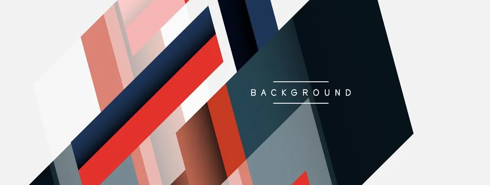 Background. Geometric diagonal square shapes and lines abstract composition Illustrazione stock