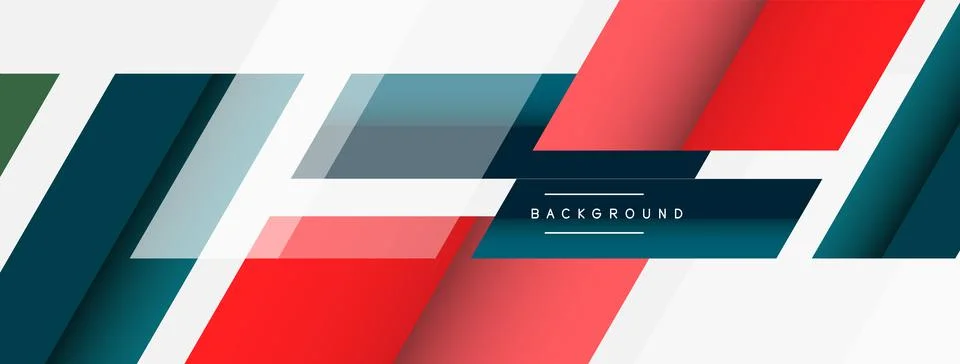 Background. Geometric diagonal square shapes and lines abstract composition Stock Illustration