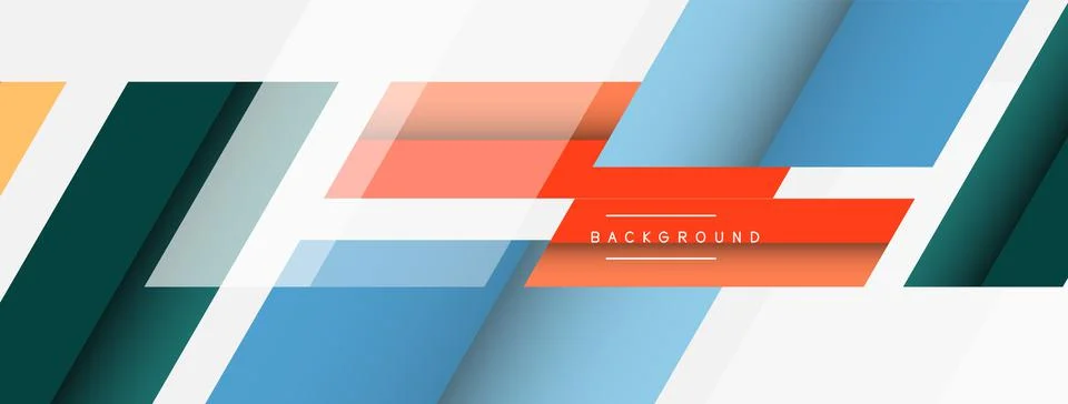 Background. Geometric diagonal square shapes and lines abstract composition 库存插图