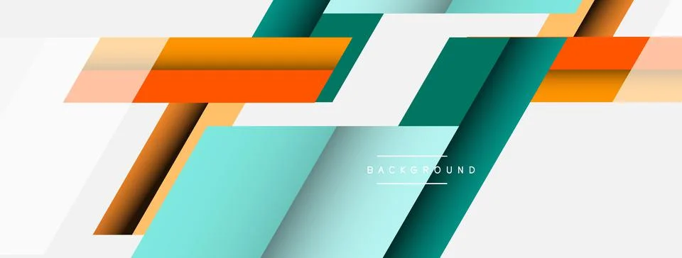Background. Geometric diagonal square shapes and lines abstract composition Stock Illustration