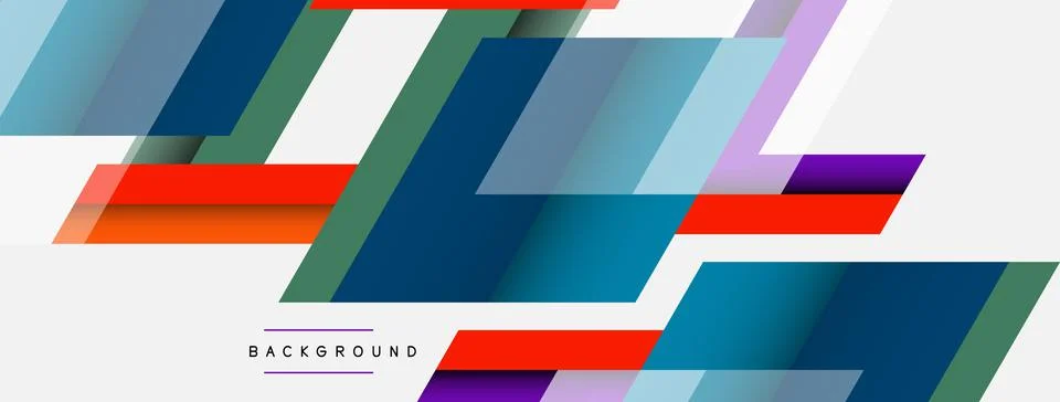 Background. Geometric diagonal square shapes and lines abstract composition Stock Illustration