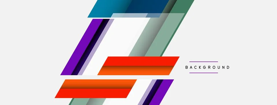 Background. Geometric diagonal square shapes and lines abstract composition Stock Illustration