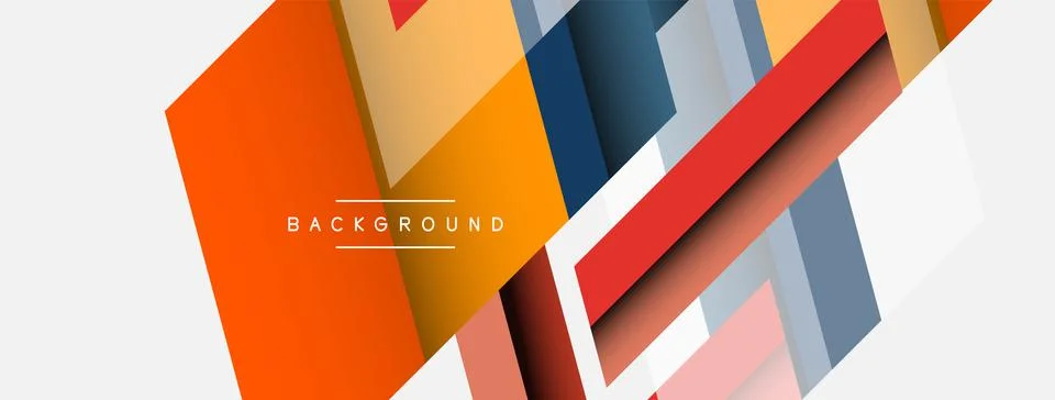 Background. Geometric diagonal square shapes and lines abstract composition Stock Illustration