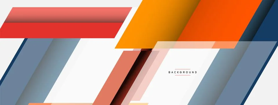 Background. Geometric diagonal square shapes and lines abstract composition Stock Illustration