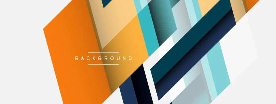 Background. Geometric diagonal square shapes and lines abstract composition Stock Illustration