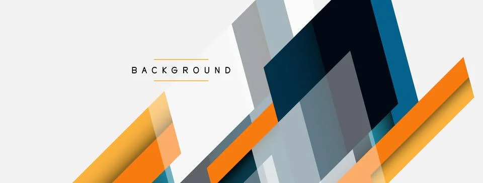 Background. Geometric diagonal square shapes and lines abstract composition 库存插图