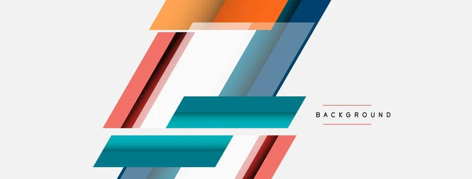 Background. Geometric diagonal square shapes and lines abstract composition 库存插图