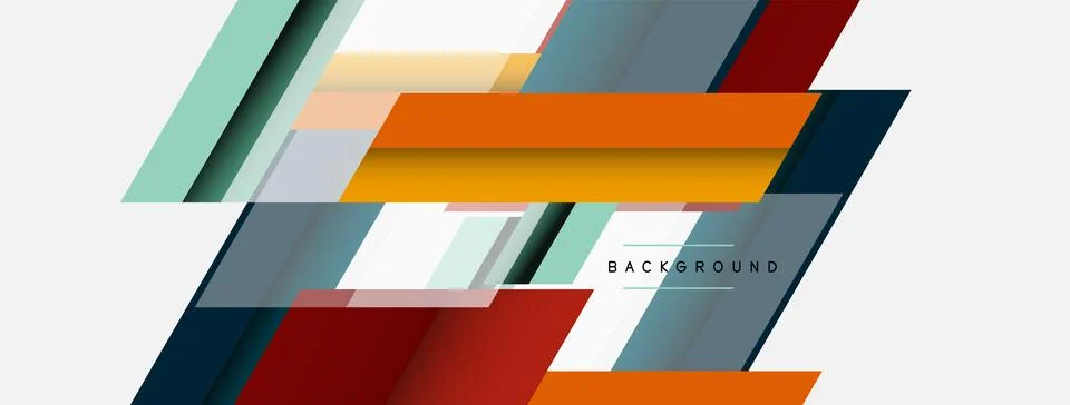 Background. Geometric diagonal square shapes and lines abstract composition Stock Illustration