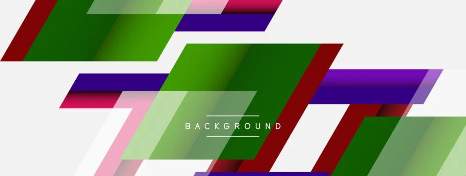 Background. Geometric diagonal square shapes and lines abstract composition Stock Illustration