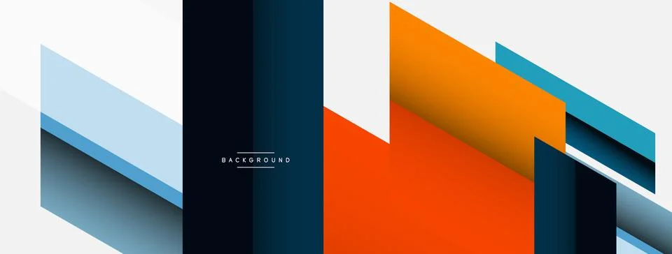 Background. Geometric diagonal square shapes and lines abstract composition 库存插图