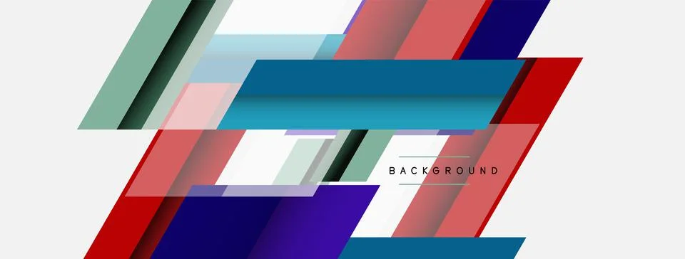 Background. Geometric diagonal square shapes and lines abstract composition Stock Illustration