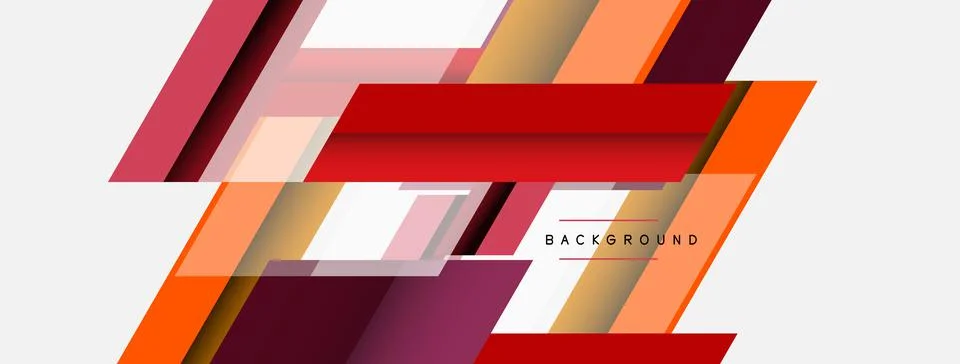 Background. Geometric diagonal square shapes and lines abstract composition Stock Illustration