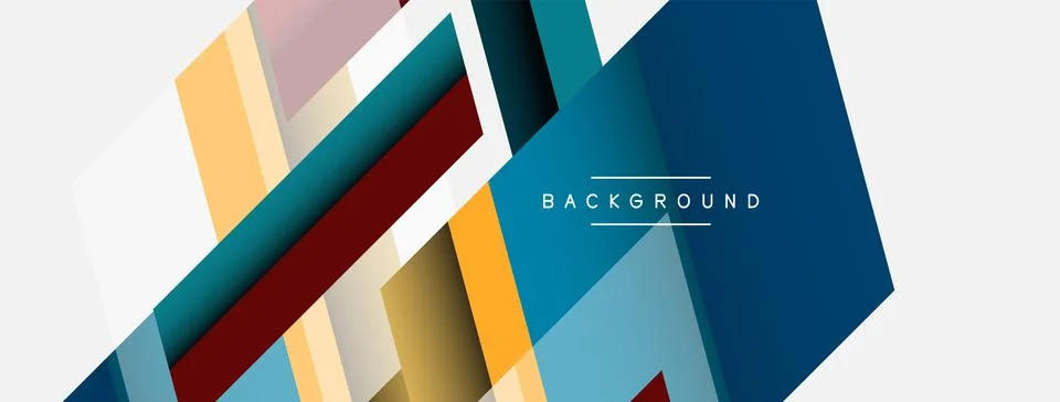 Background. Geometric diagonal square shapes and lines abstract composition Stock Illustration