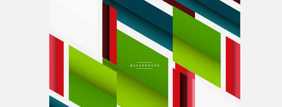 Background. Geometric diagonal square shapes and lines abstract composition Stock Illustration
