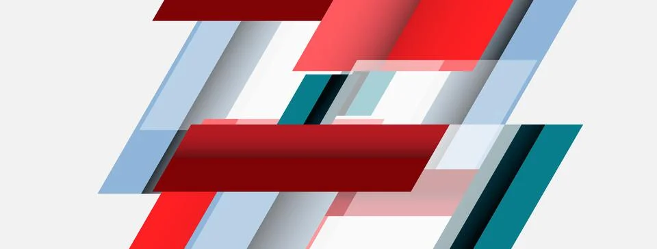 Background. Geometric diagonal square shapes and lines abstract composition Stock Illustration