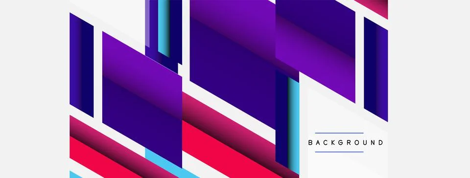 Background. Geometric diagonal square shapes and lines abstract composition イラスト素材