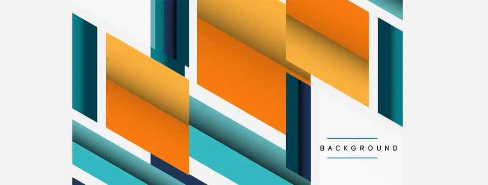 Background. Geometric diagonal square shapes and lines abstract composition Stockillustratie