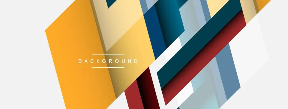 Background. Geometric diagonal square shapes and lines abstract composition Stock Illustration